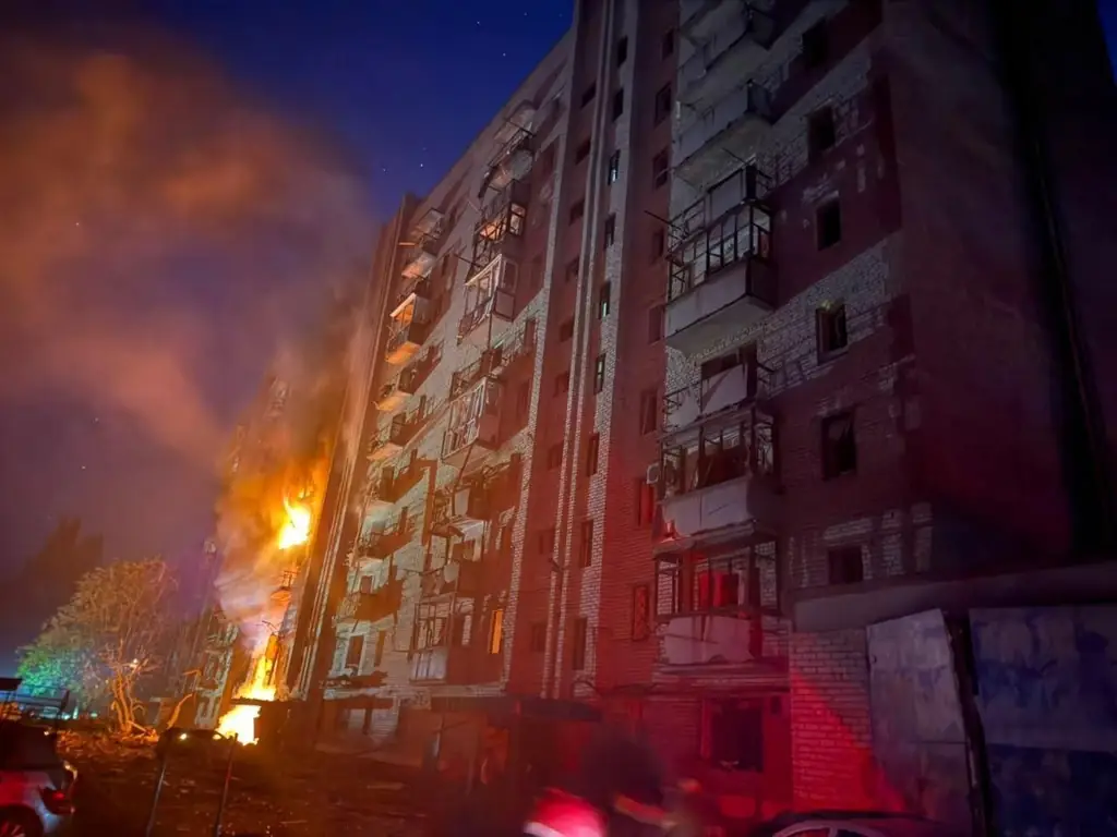 Удар по жилому кварталу в Краматорске